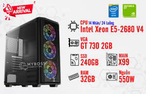 BỘ PC NOX, RENDER XEON E5-2680 v4/ RAM 32G/ VGA GT 730 2G (14 Nhân - 24 Luồng)