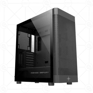 Vỏ Case KENOO ESPORT AF100 - 3F - Black (Tặng 3 Fan LED RGB)
