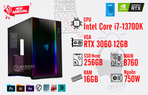 Bộ PC I7-13700K/ Ram 16G/ SSD Nvme 256G/ VGA RTX 3060 12GB