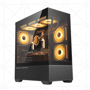 Vỏ Case KENOO ESPORT AK400 Black (Tặng 3 Fan Led RGB)